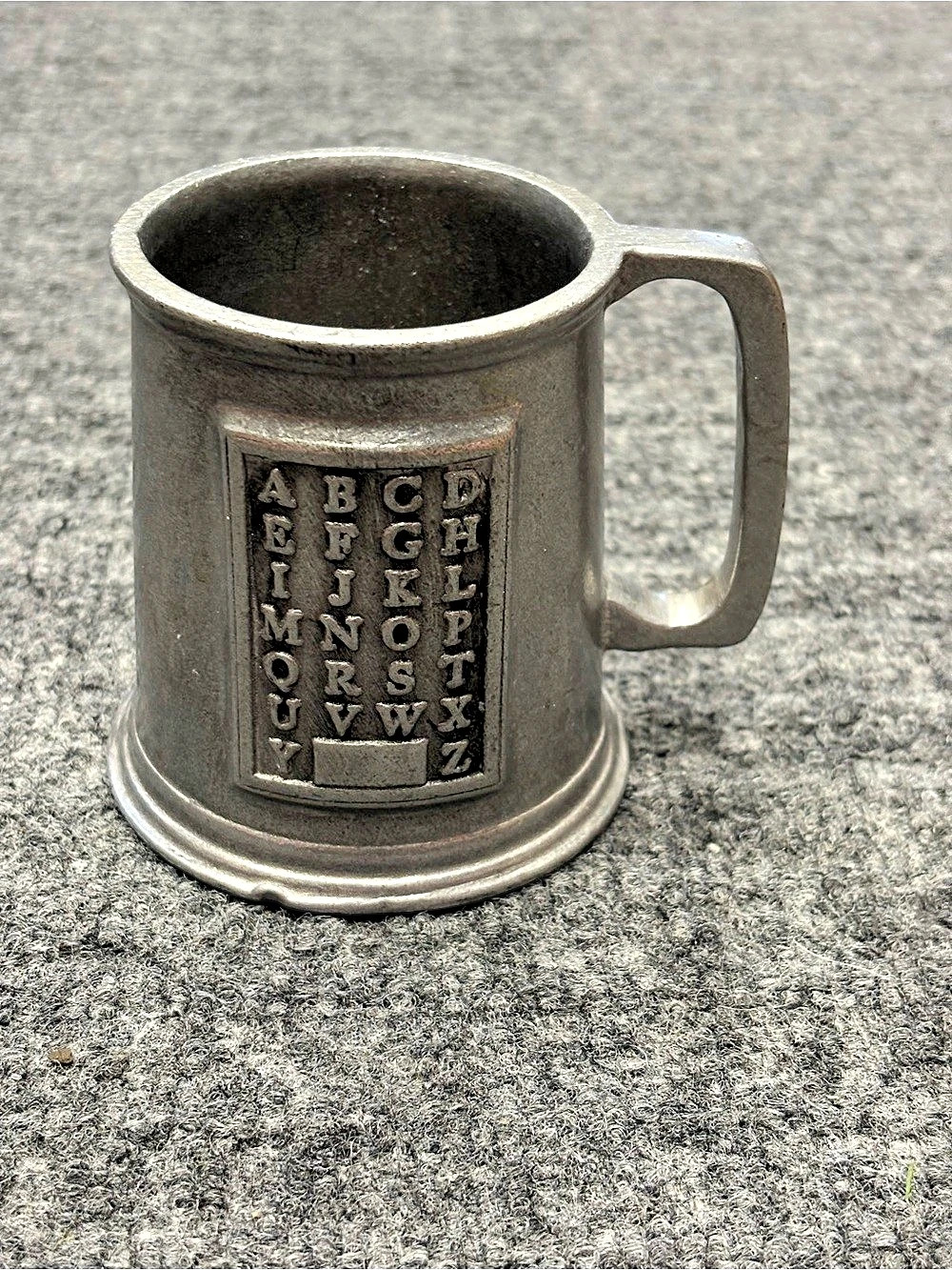 Vintage Wilton Armetale Alphabet Child's Mug 10oz Pewter